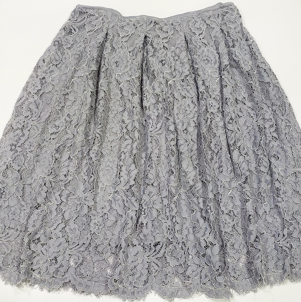 Lacy Gray Midi Skirt